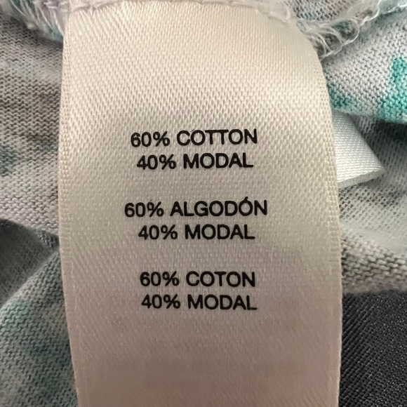 Chico's Women's Top Size 2 (L/12) Animal Print 3/4 Sleeve Turquoise Paisley - Picture 7 of 9